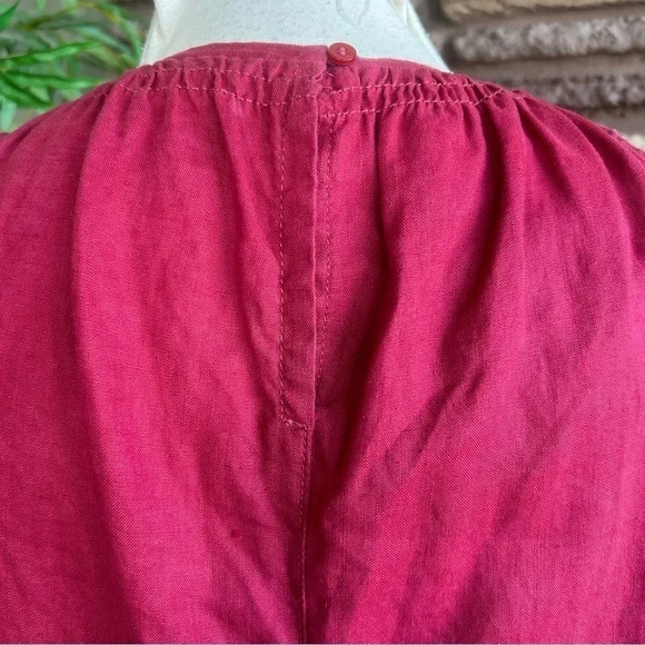 United Colors of Benetton Red Linen Sleeveless Sheath Dress - Picture 4 of 6